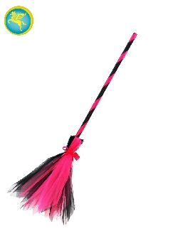 SCOPA DI TULLE BICOLORE FUXIA/NERO